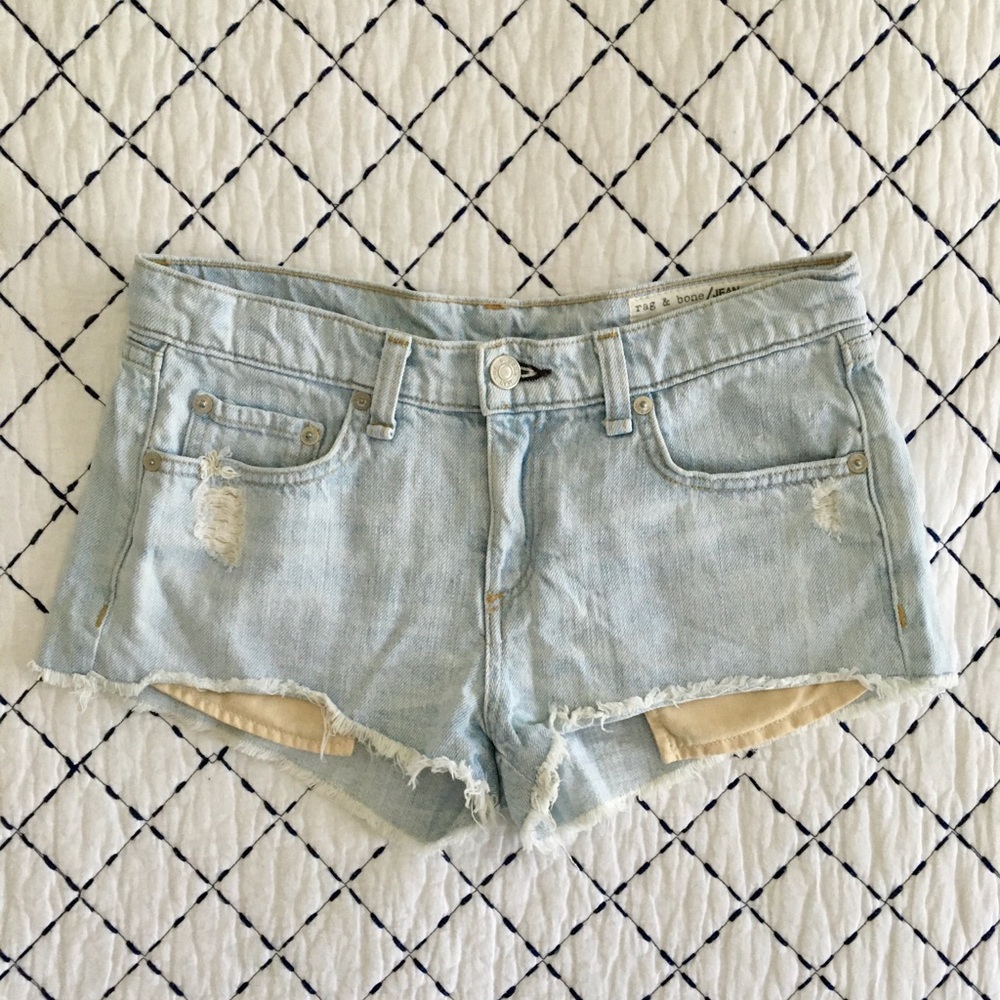rag & bone Distressed Jean Shorts